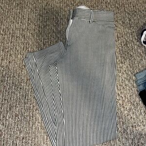Express Columnist Striped Ankle Pants